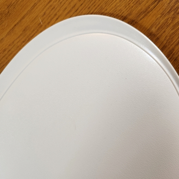 Oversized Vanity Mirror New in Box Contoured Handle White Plastic Frame - Picture 12 of 12